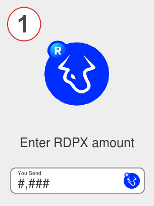 Exchange rdpx to btc - Step 1