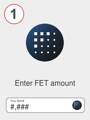 Exchange fet to bnb - Step 1