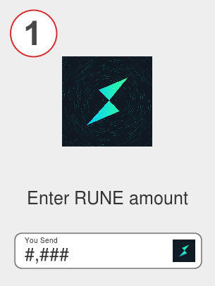 Exchange rune to sol - Step 1