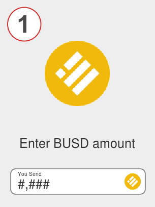 Exchange busd to high - Step 1