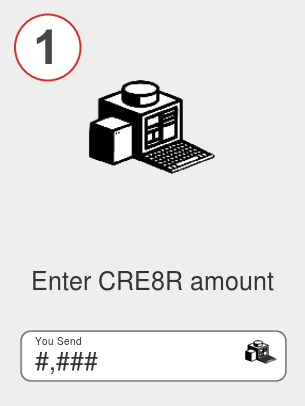 Exchange cre8r to btc - Step 1