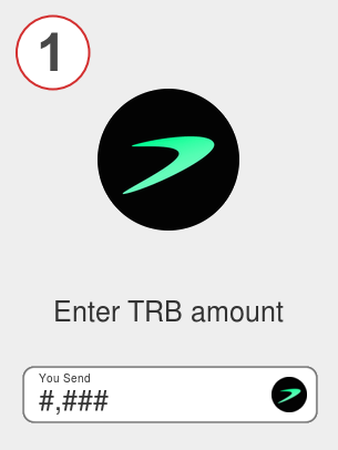 Exchange trb to xrp - Step 1