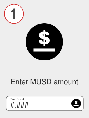 Exchange musd to eth - Step 1