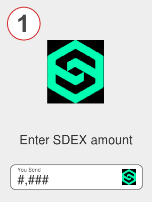 Exchange sdex to btc - Step 1
