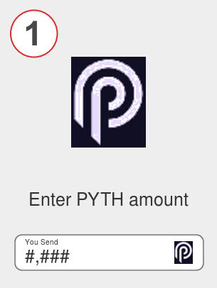Exchange pyth to gno - Step 1