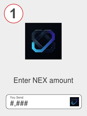 Exchange nex to avax - Step 1