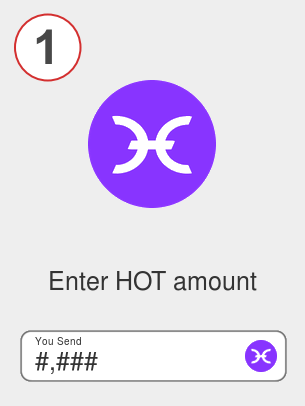 Exchange hot to eth - Step 1