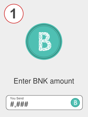 Exchange bnk to eth - Step 1