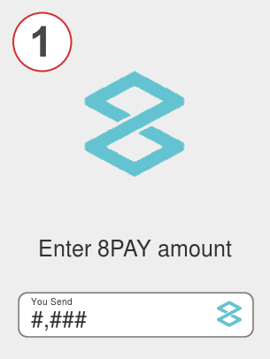 Exchange 8pay to btc - Step 1