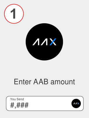 Exchange aab to eth - Step 1