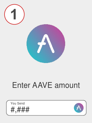 Exchange aave to doge - Step 1
