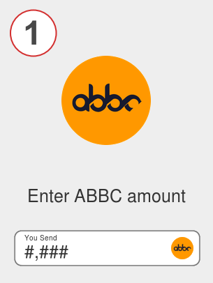 Exchange abbc to ada - Step 1
