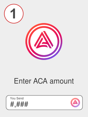 Exchange aca to busd - Step 1