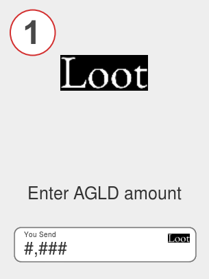 Exchange agld to lunc - Step 1