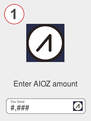 Exchange aioz to ada - Step 1