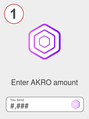 Exchange akro to dot - Step 1