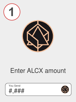 Exchange alcx to sol - Step 1