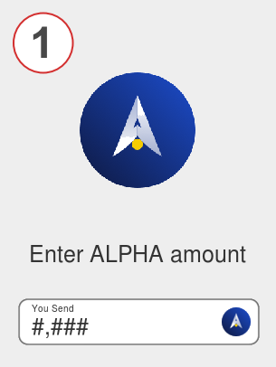 Exchange alpha to eth - Step 1