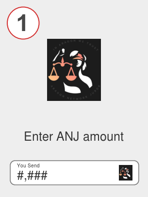 Exchange anj to eth - Step 1