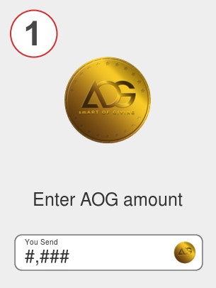 Exchange aog to eth - Step 1