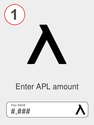 Exchange apl to eth - Step 1