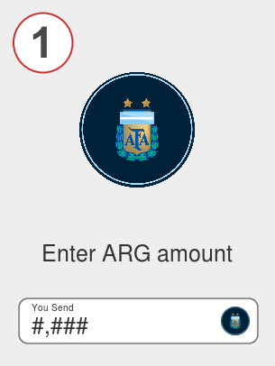 Exchange arg to bnb - Step 1