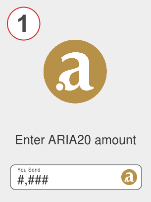Exchange aria20 to doge - Step 1