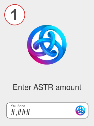 Exchange astr to ada - Step 1