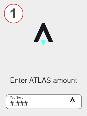 Exchange atlas to avax - Step 1