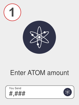 Exchange atom to busd - Step 1