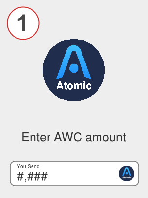 Exchange awc to ada - Step 1