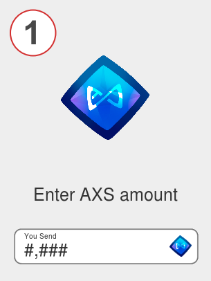 Exchange axs to enj - Step 1