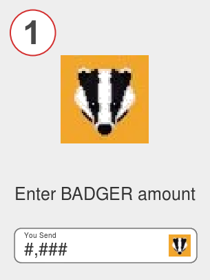 Exchange badger to usdt - Step 1