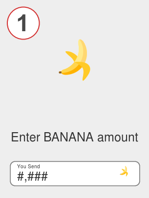 Exchange banana to sol - Step 1