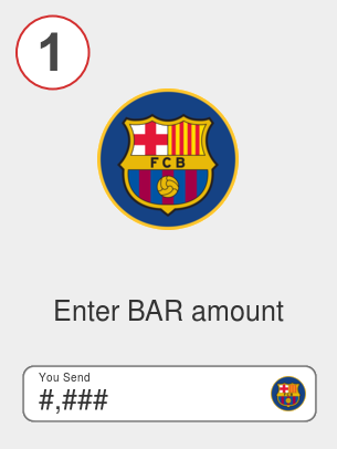 Exchange bar to bnb - Step 1