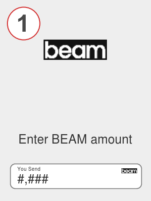 Exchange beam to btc - Step 1