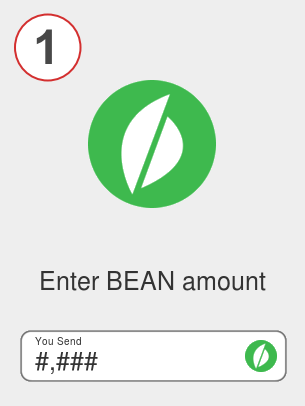 Exchange bean to btc - Step 1