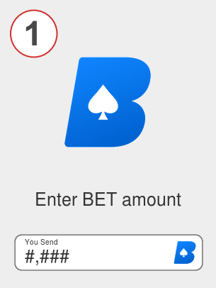 Exchange bet to btc - Step 1