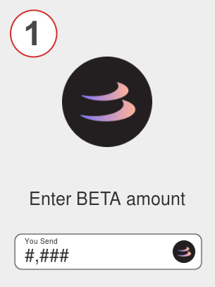 Exchange beta to btc - Step 1