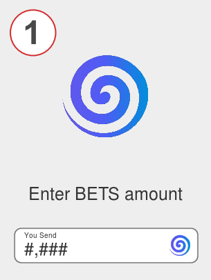 Exchange bets to btc - Step 1
