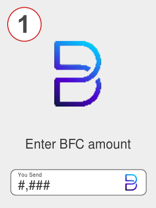 Exchange bfc to ada - Step 1