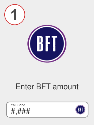Exchange bft to bnb - Step 1