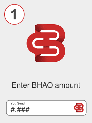 Exchange bhao to bnb - Step 1