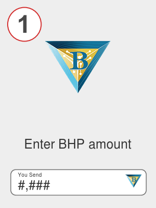 Exchange bhp to eth - Step 1
