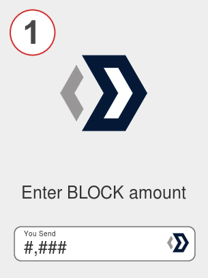 Exchange block to btc - Step 1