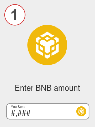 Exchange bnb to via - Step 1