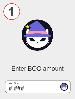 Exchange boo to ada - Step 1