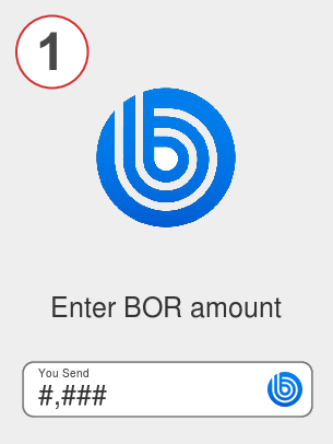 Exchange bor to bnb - Step 1