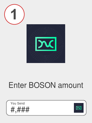 Exchange boson to xrp - Step 1