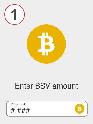 Exchange bsv to ada - Step 1